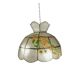 Capiz shell pendant light with flowers