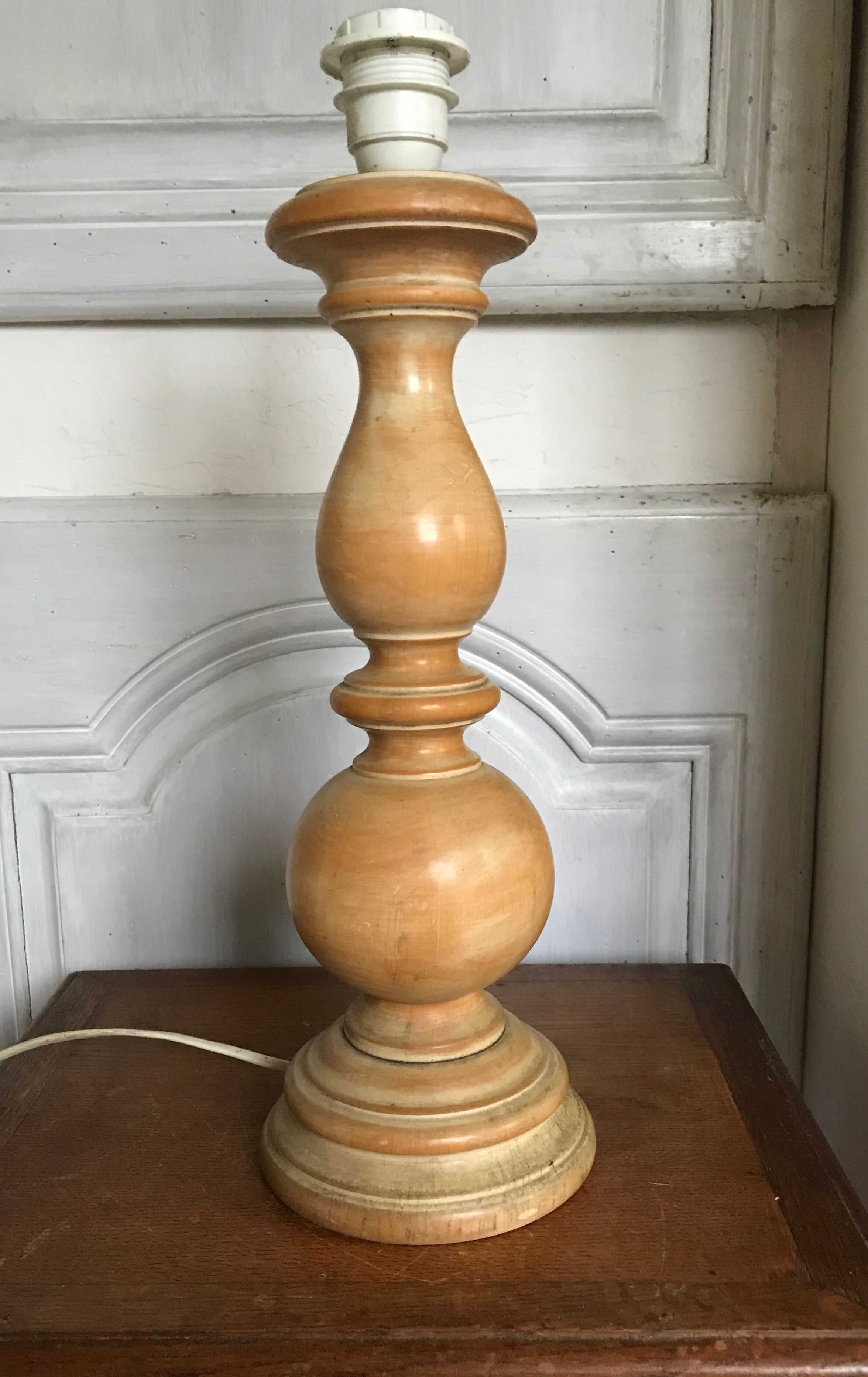 Vintage wooden lamp foot