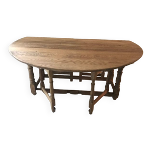 table ronde chêne brut