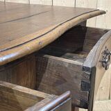 18th century English rustic console in chestnut and cherry