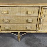 Enfilade en rotin design vintage
