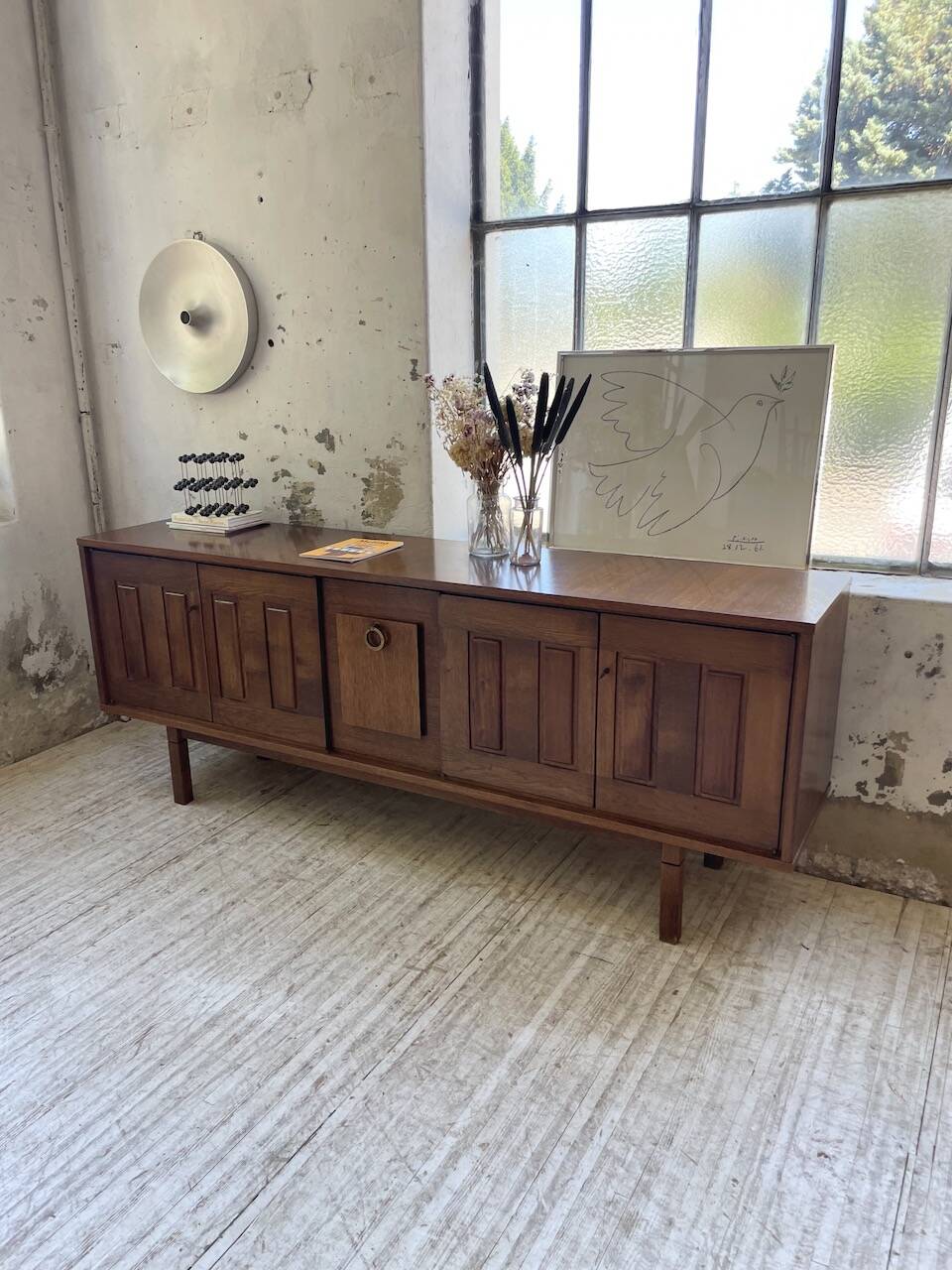 1950s modernist oak sideboard