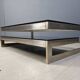 Vintage two tier belgochrom 23kt coffee table, 1970s