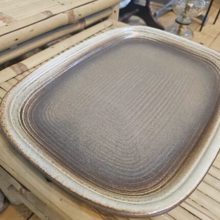 Large rectangular serving dish in Gerzit stoneware, W. Germany - 1970s