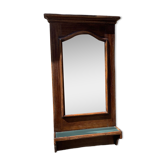 Wooden mirror with shelf