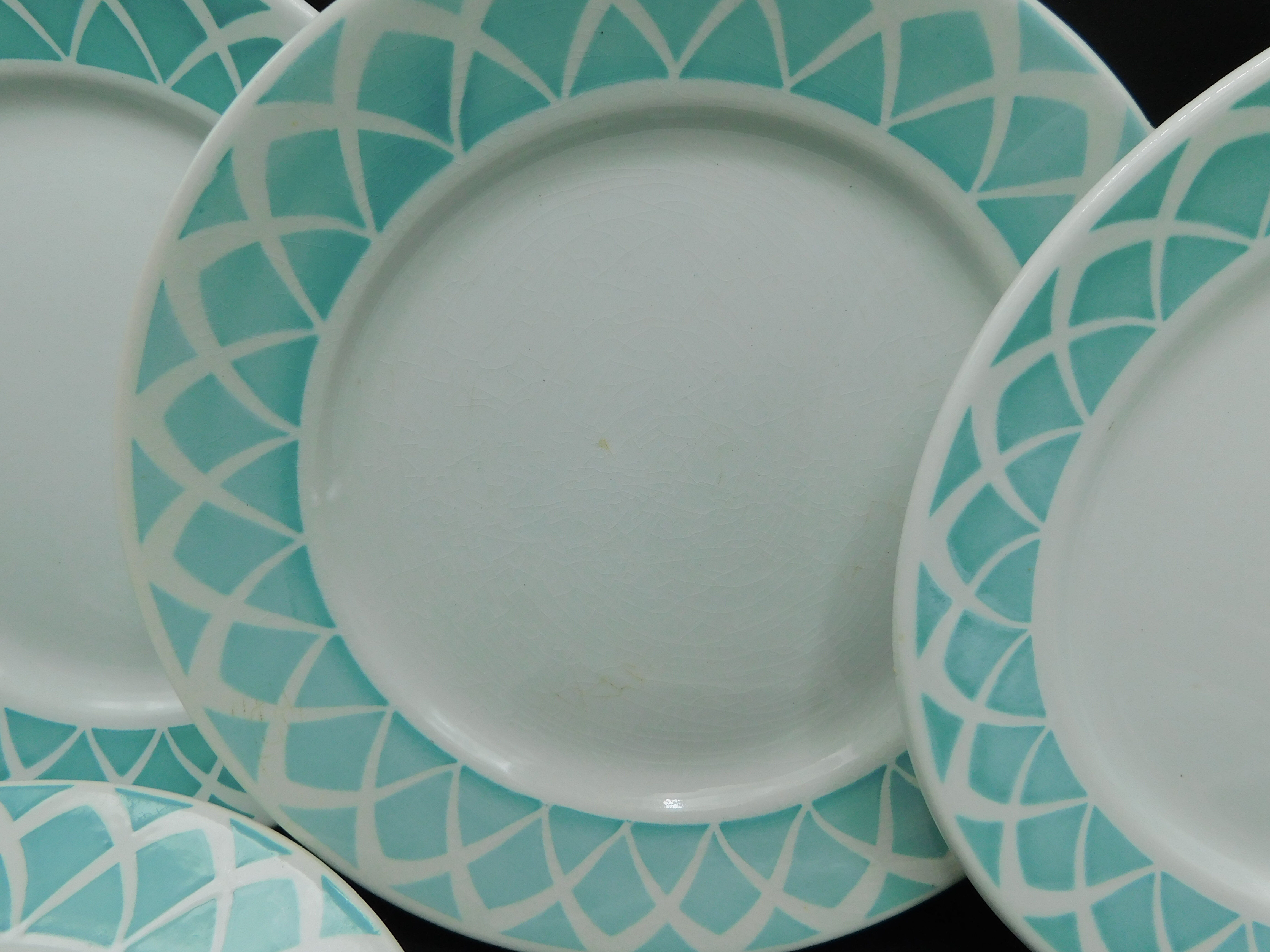 6 flat plates - Fenal Badonviller - Mint Green