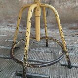 Industrial swivel stool side table