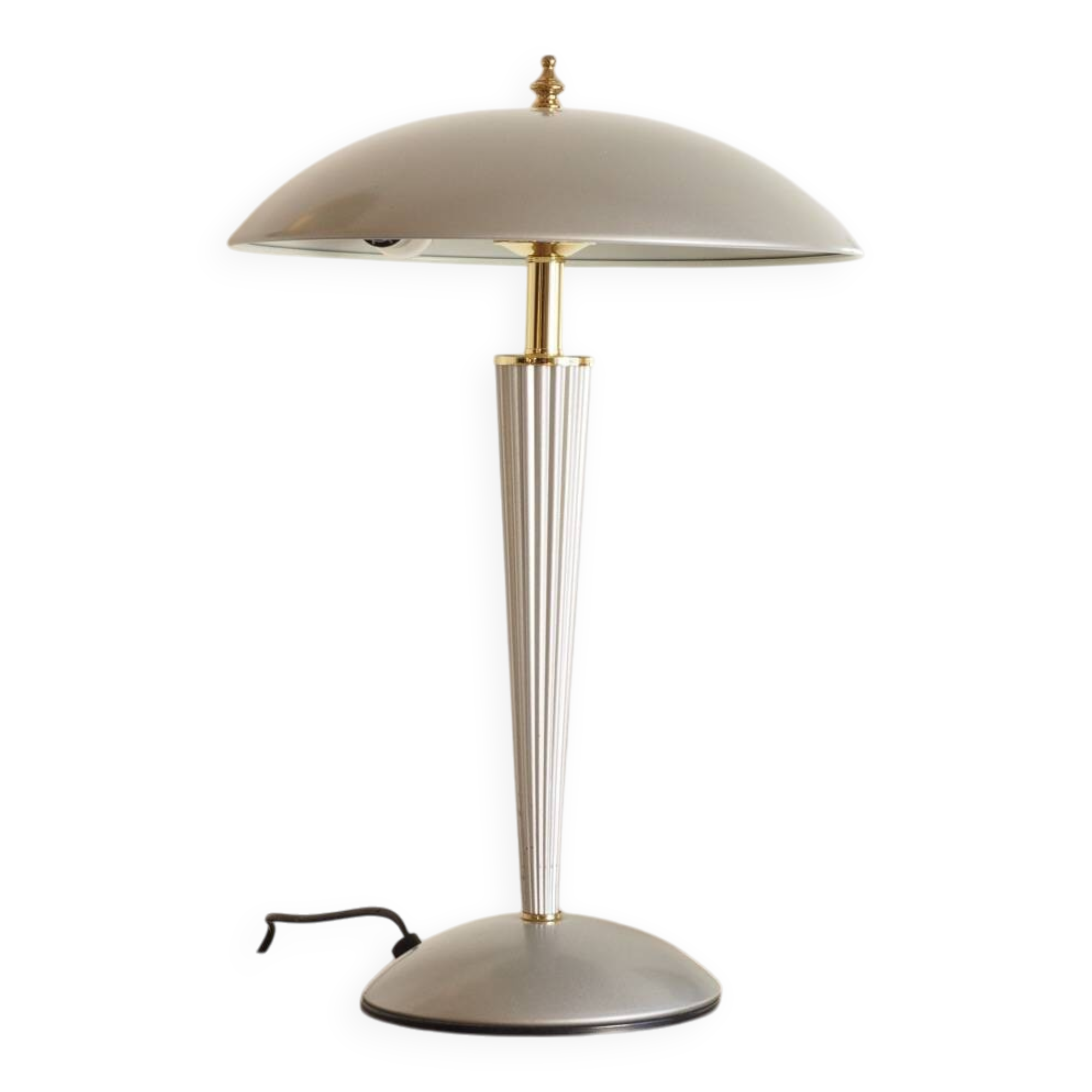 Pearl gray touch mushroom lamp