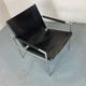 Fauteuil de salon moderne en cuir noir par Martin Visser pour T Spectrum, années 1960