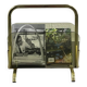 Porte revue en laiton et verre