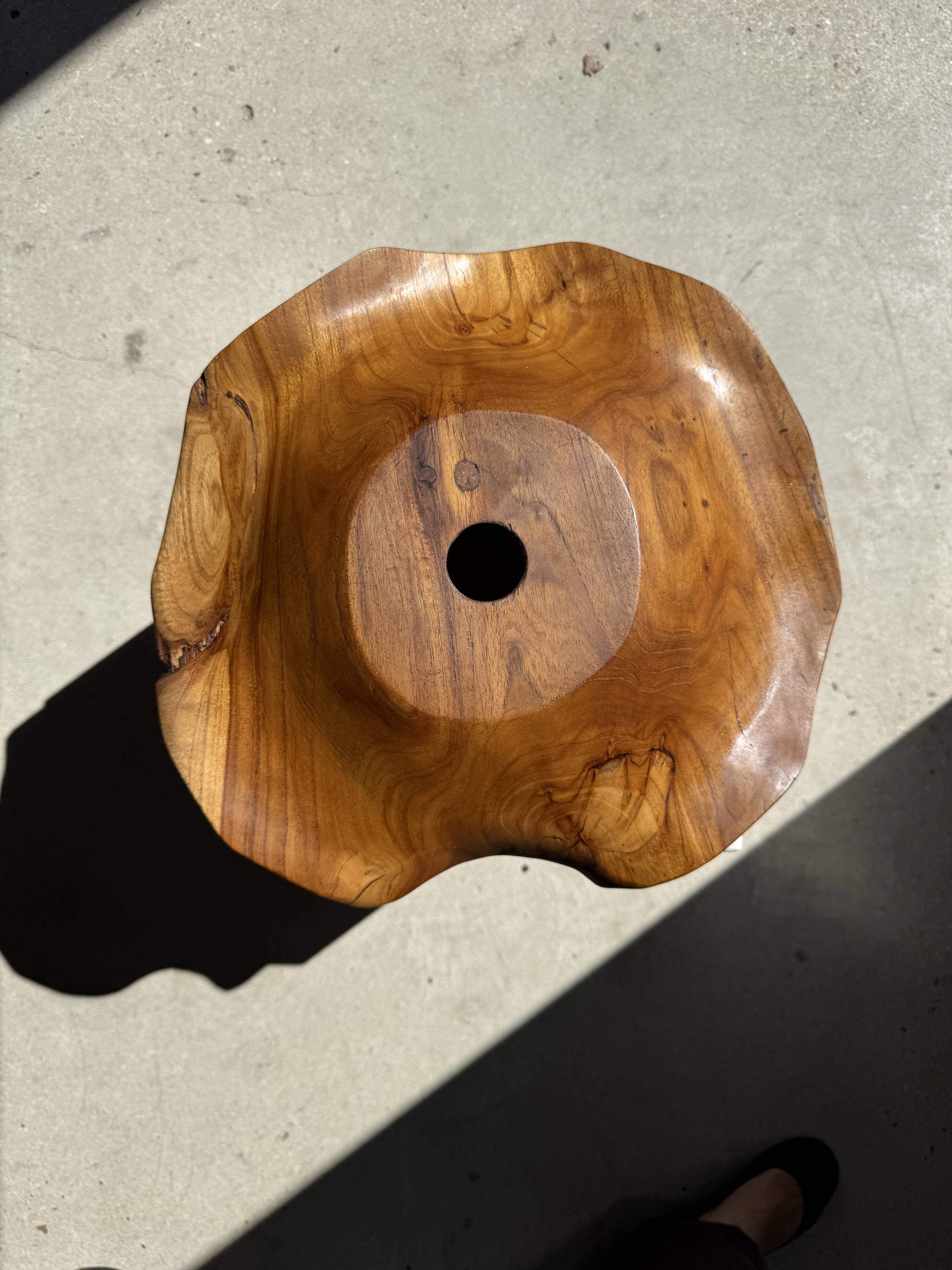 Average suspension flat wavy leaf in teak flower stripes D:40