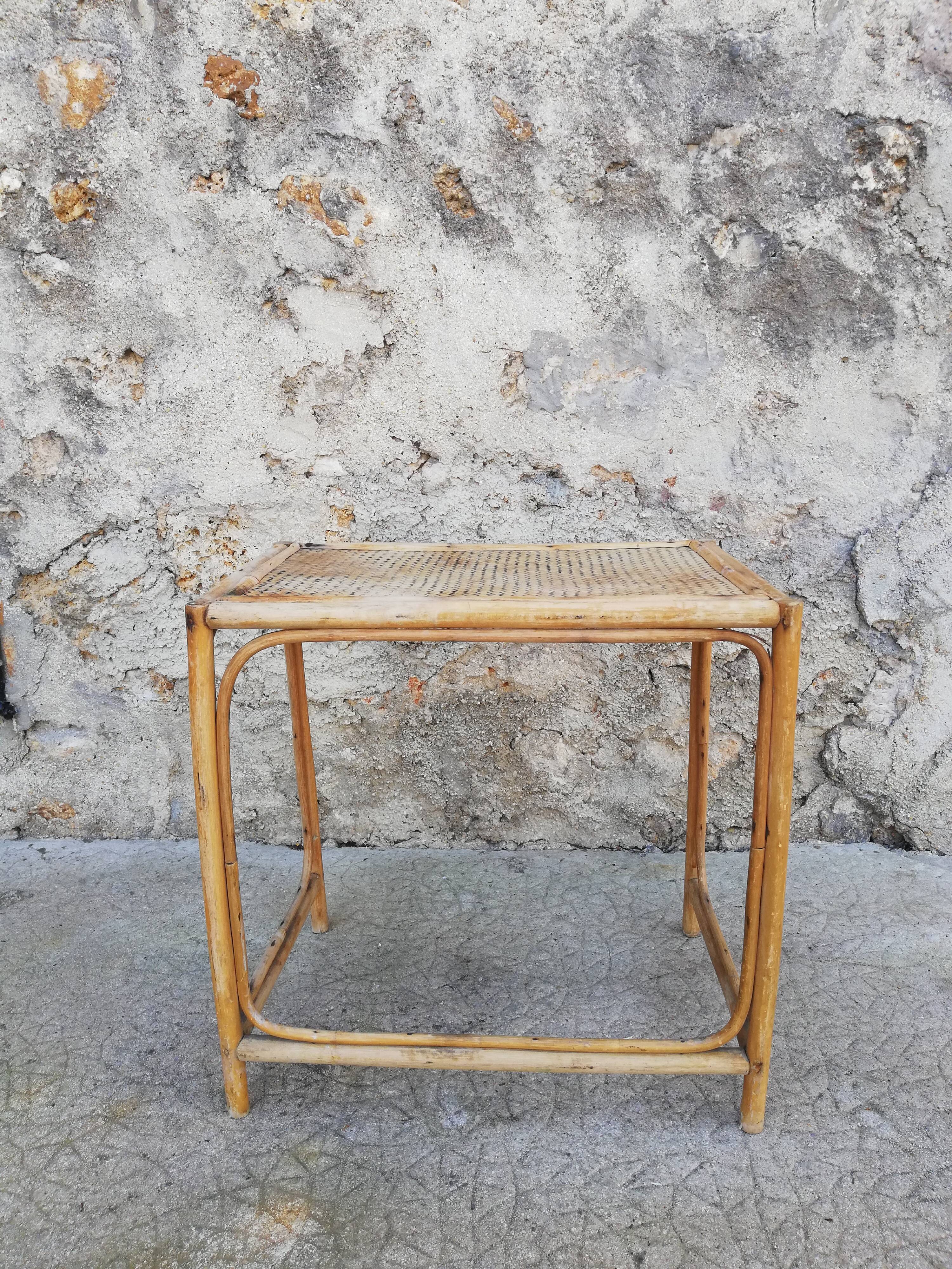 Bamboo rattan child desk