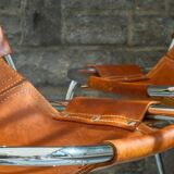 Chair Les Arcs Charlotte Perriand – Vintage patinated leather from the 60s/70s