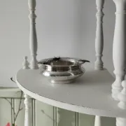 Small antique silver-plated metal ashtray English E.P.N.S.