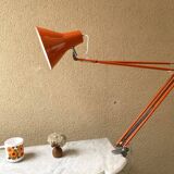 Office lamp architect aluminor France vintage 70s orange