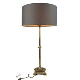Empire Table/Desk Lamp, Antique Column, Neo-Classical, Gilded Bronze