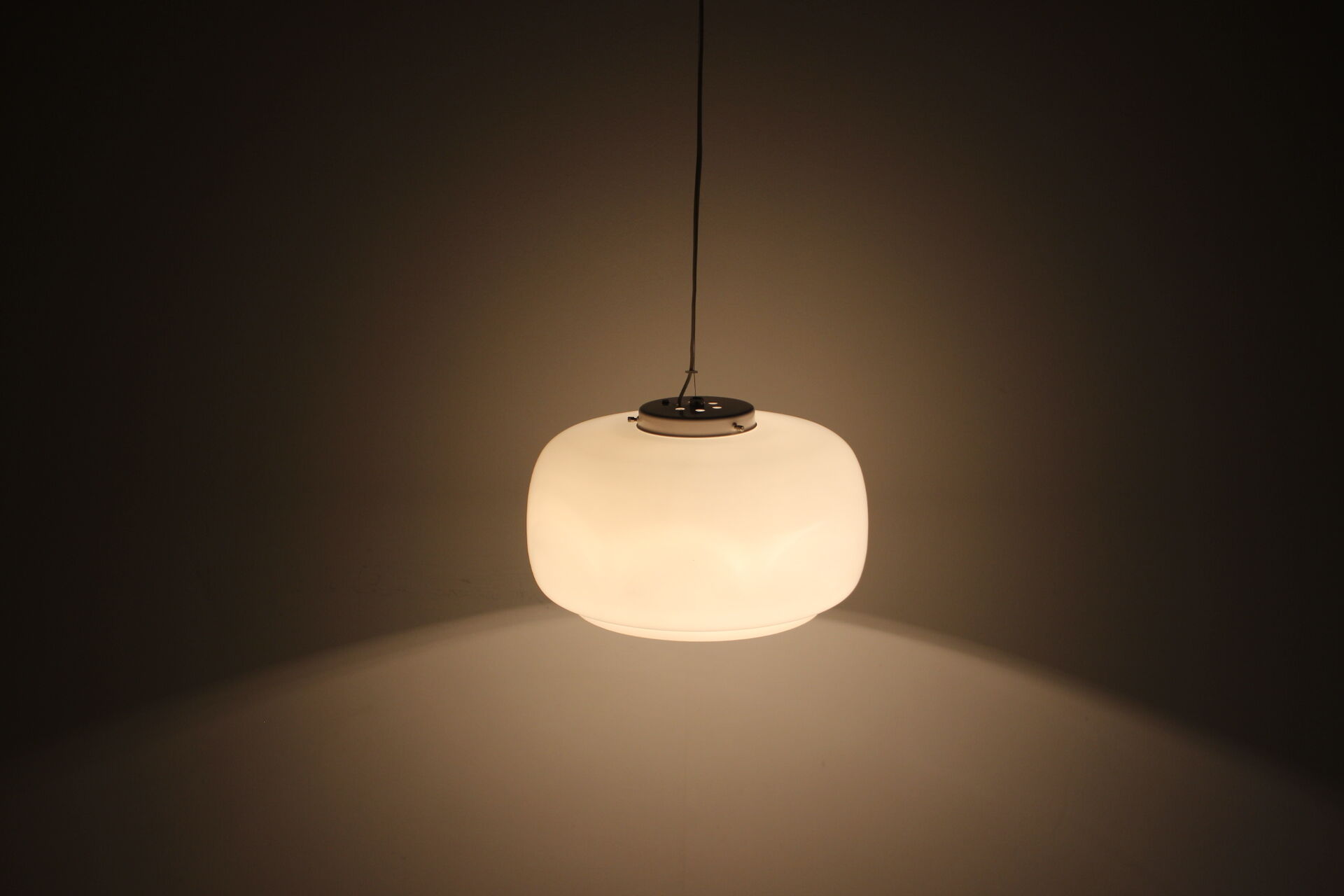 Midcentury Big Glass Pedant by Napako, 1960s