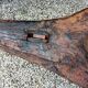 Brutalist wooden bench