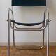 Fauteuil vintage aluminium et tissu