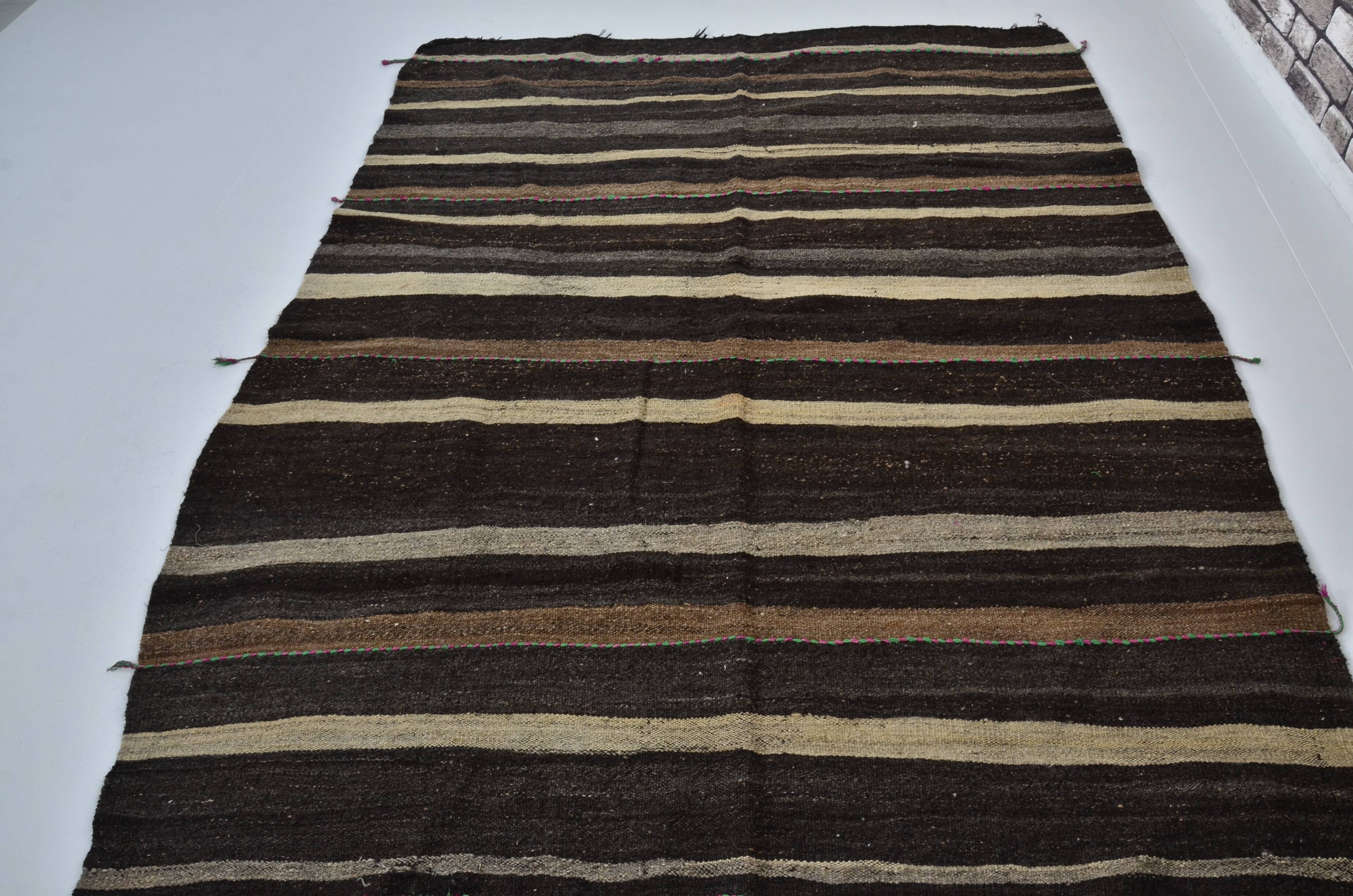 Stripe Vintage Anatolian Kilim Rug  sku 3057