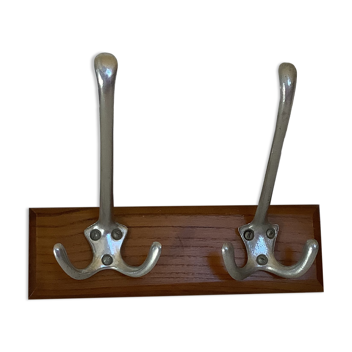 Wooden wall coat rack 2 hooks