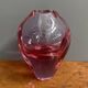 Red Glass vase "tulip" top 1960s