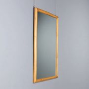Vintage mirror with bamboo frame, Italian design, 1980s.