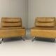 Special lounge chairs chrome & leather 1960’s