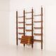 Italian mid century floor to ceiling teak wall unit or room divider, 1960