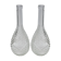 Lot of two glass bottles