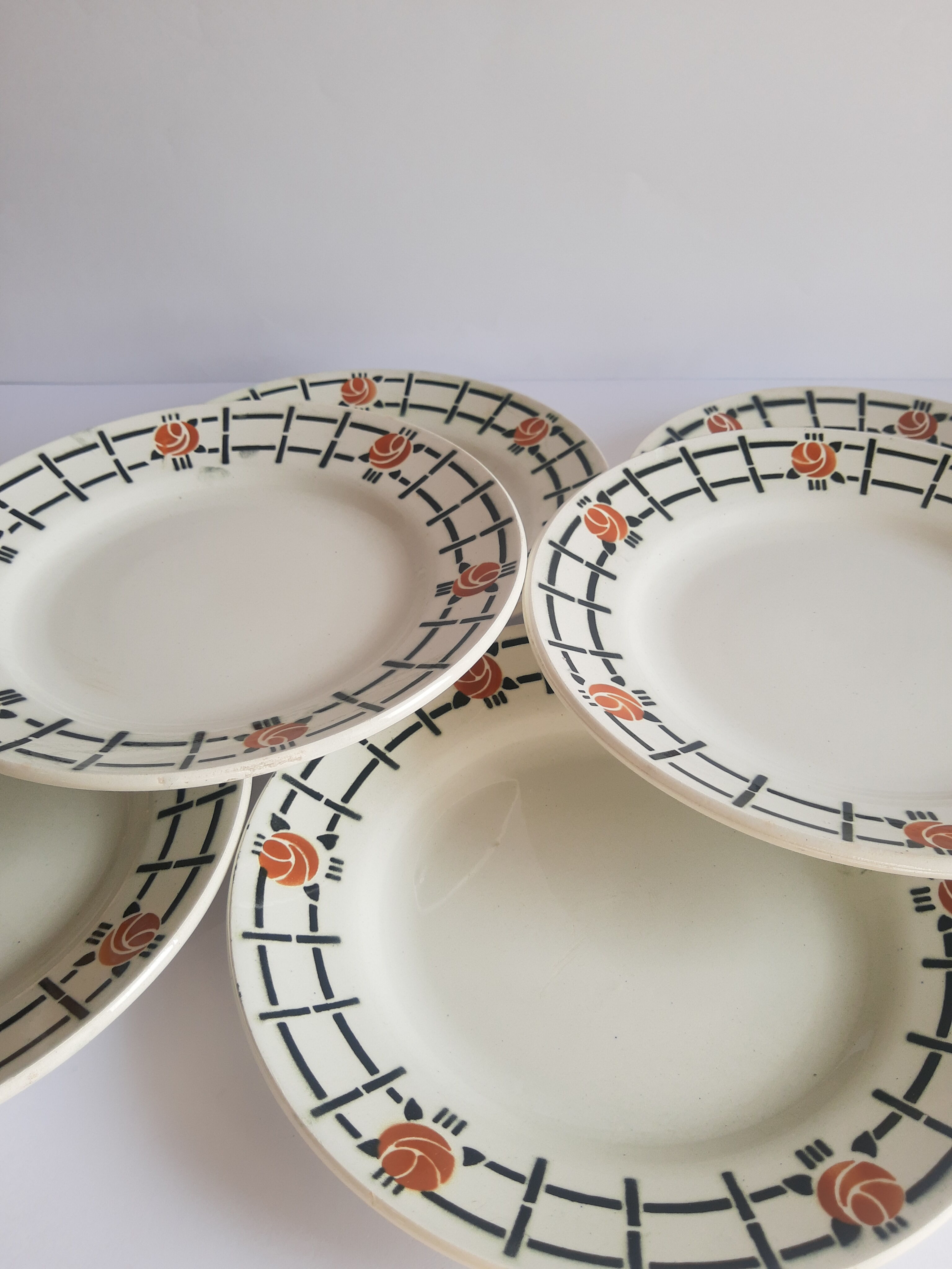 Set of 6 flat plates St amand vintage vintage