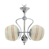 Lustre art déco chromé, années 1930