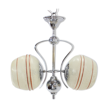 Lustre art déco chromé, années 1930