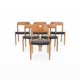 Set of 6 dining chairs by Niels O. Møller, Model 75