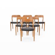 Set of 6 dining chairs by Niels O. Møller, Model 75