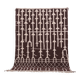 Brown Beni Ourain Rug 183 x 246 cm, Handmade Berber Wool Rug, Vintage Style