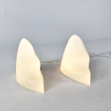 Set of two opaline glass lamps 1980s