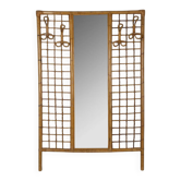 Vintage 1960s bamboo wall coat rack, Italian design