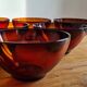 Set de 6 bols en verre ambré arcopal