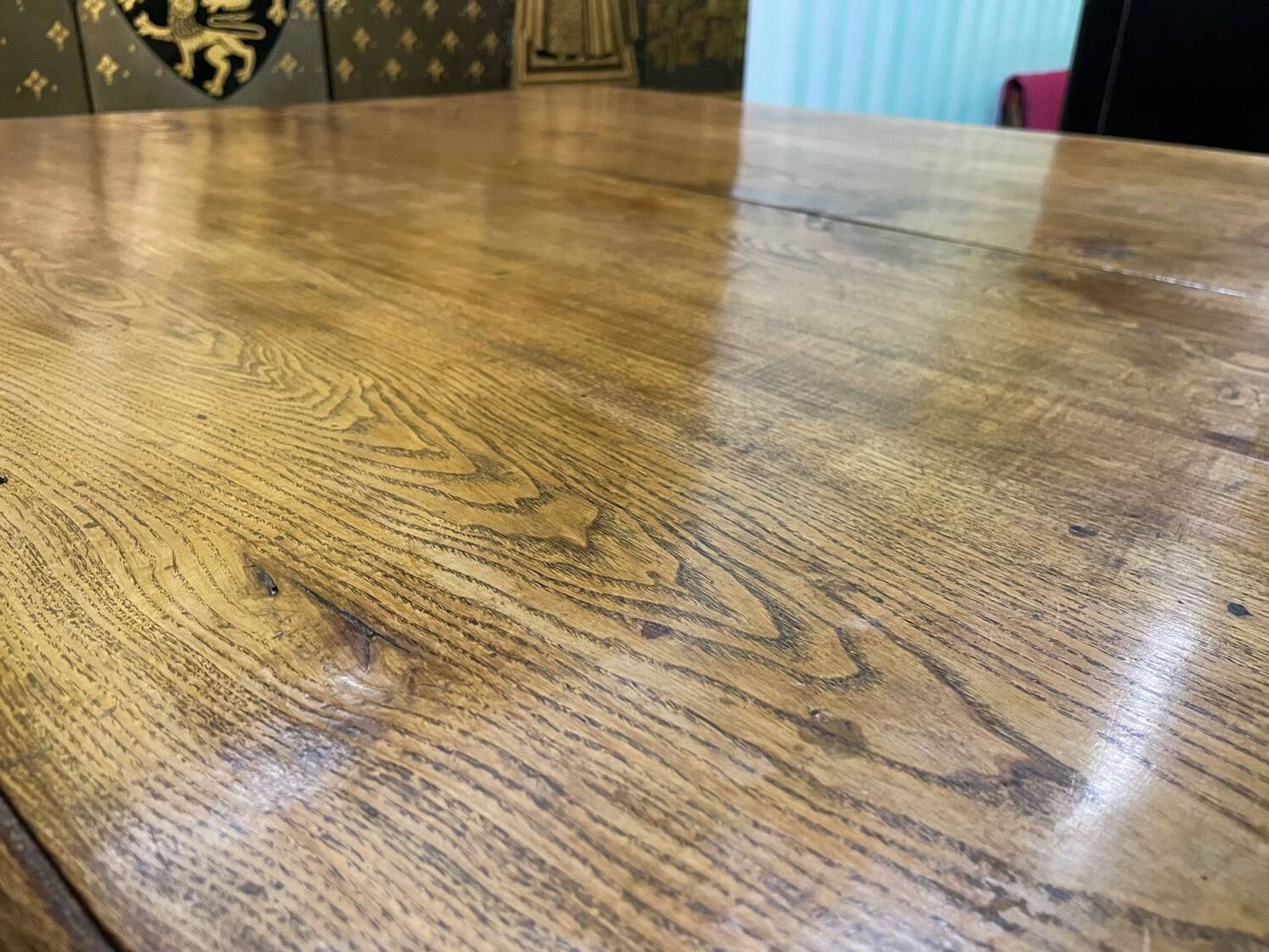 Table Louis Philippe en chêne avec 5 rallonges