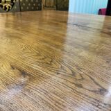 Louis Philippe oak table with 5 extensions