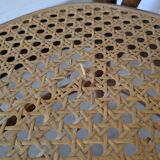 Vintage High Back Bentwood Cane Dining Chair / Thonet Style / Torn Seat