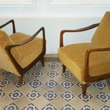 Scandinavian pair of chairs of the years 50-60 Boomerang design