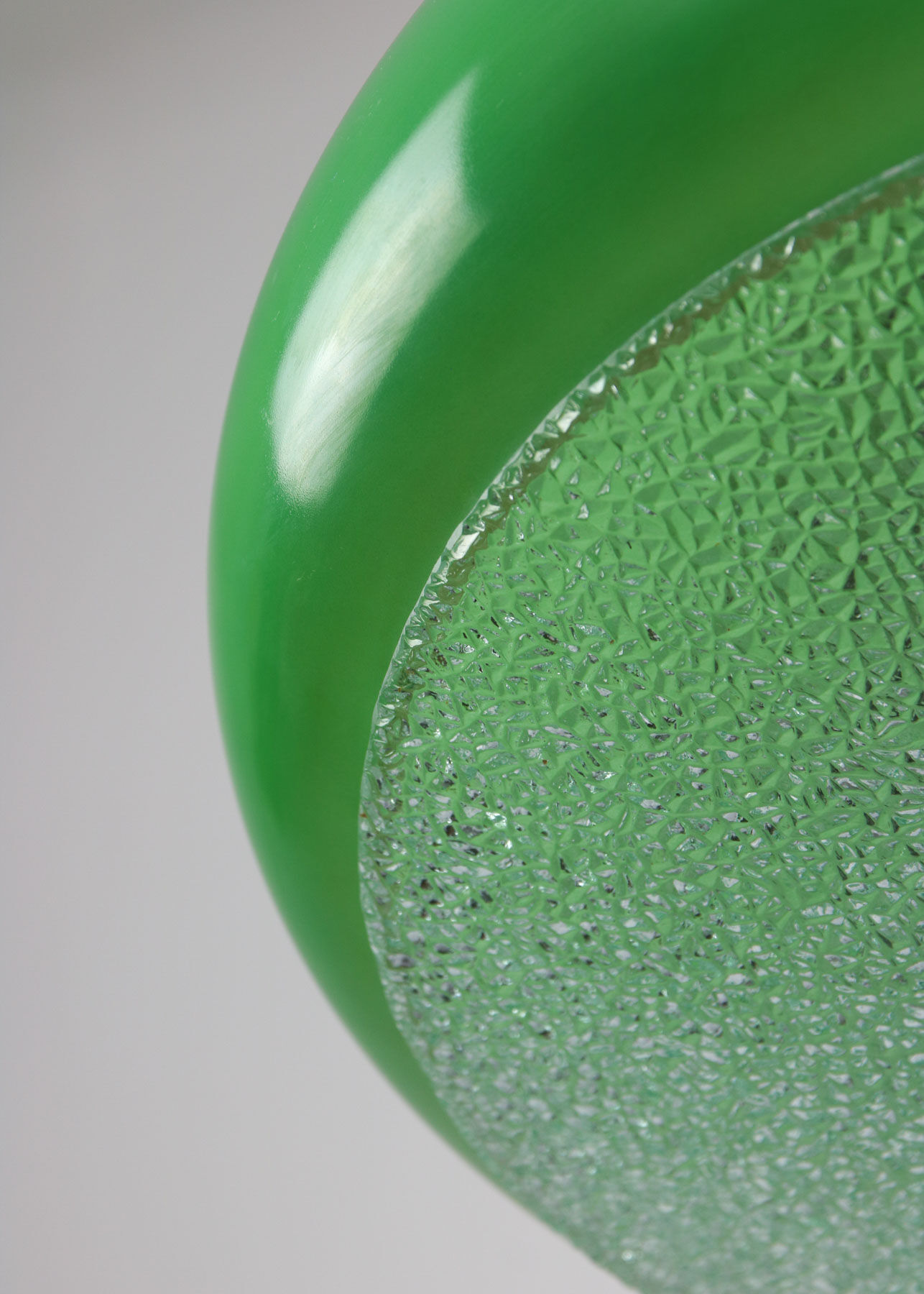 Italian mid-century green glass pendant lamp
