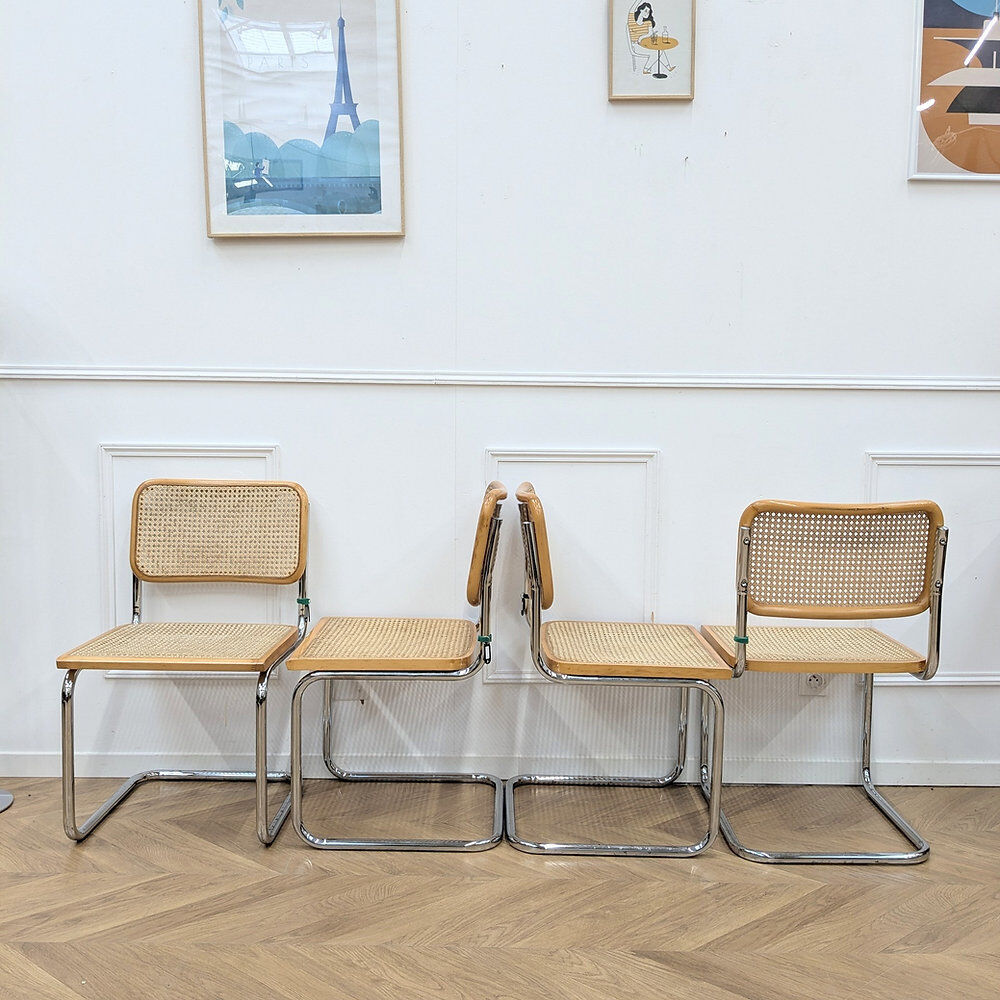 Lot de 4 chaises B32 par Marcel Breuer