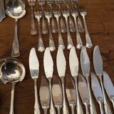 Cutlery 168 pieces silver metal Saint Médard Louis XV style