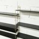 Etagère string style tomado 2m30 4 échelles dorées 10 plateaux noirs 1960