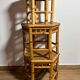 Vintage Boho Mid Century Bamboo Hexagonal Side Coffee Tables Flower Stools