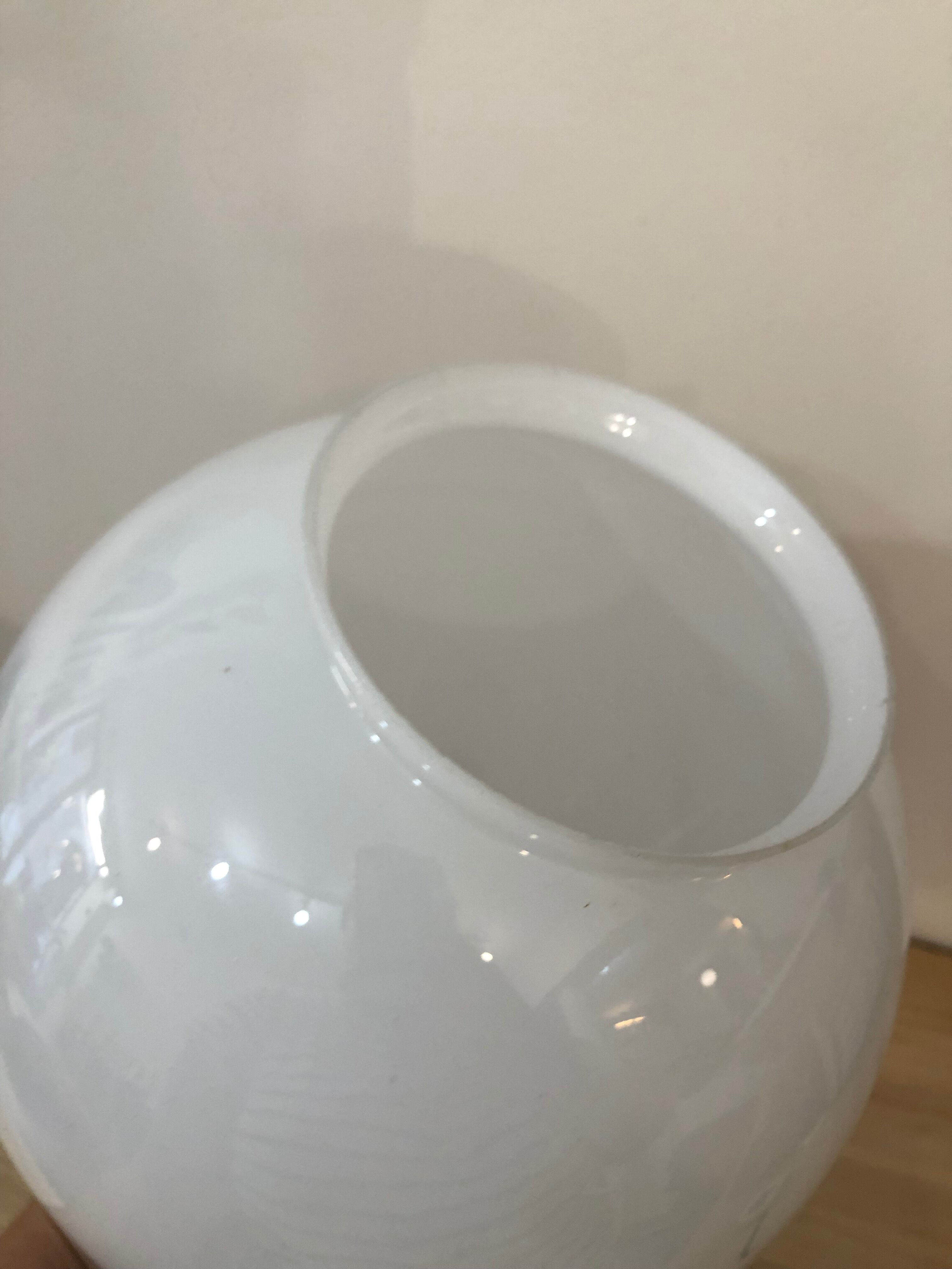 White globe glass pendant lamp