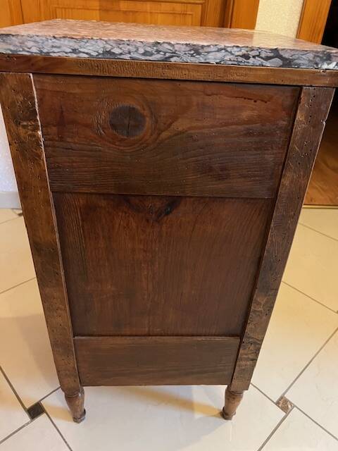 Table de chevet bois et marbre